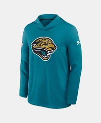 Nike Men's Teal Jacksonville Jaguars Sideline Dri-fit Long Sleeve Hooded T-Shirt