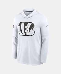 Nike Men's White Cincinnati Bengals Sideline Dri-fit Long Sleeve Hooded T-Shirt