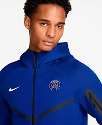 Nike Men's Royal Paris Saint-Germain Tech Fleece Windrunner Raglan Full-Zip Hoodie