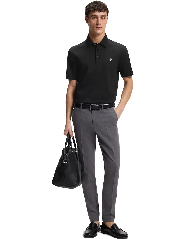 Boss by Hugo Men's Double B Monogram Mercerized-Cotton Polo Shirt