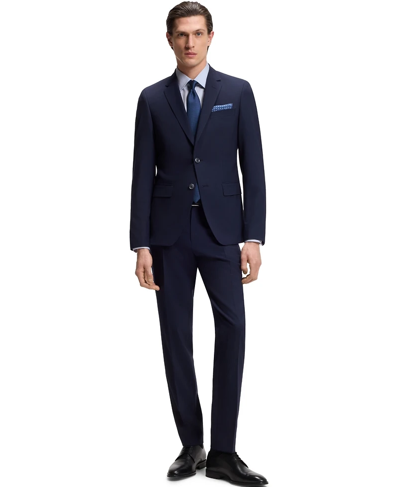 Boss by Hugo Men's Easy-Iron Stretch-Cotton Dobby Regular-Fit Dress Shirt