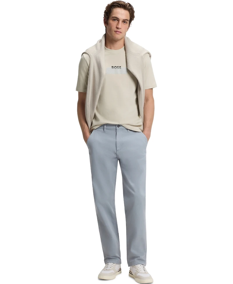 Boss by Hugo Men's Cotton-Jersey Logo Artwork Regular-Fit T-Shirt