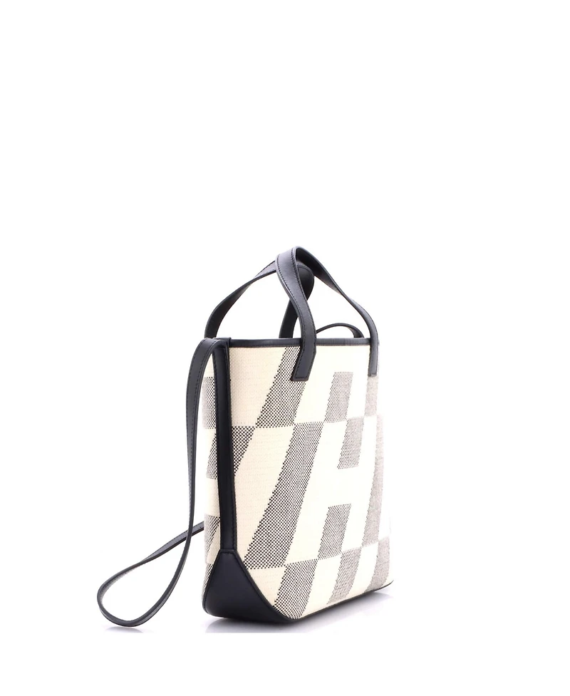 Pre-Owned HERMES Cabas H en Biais Tote Canvas with Leather