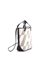 Pre-Owned HERMES Cabas H en Biais Tote Canvas with Leather