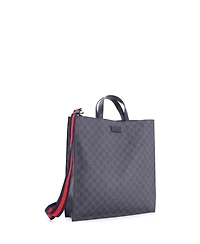 Pre-Owned Gucci Tall Convertible Soft Open Tote Gg Coated Canvas