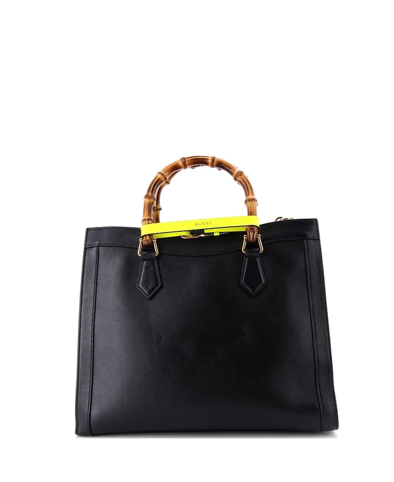 Pre-Owned Gucci Medium Diana Nm Bamboo Handle Tote Leather