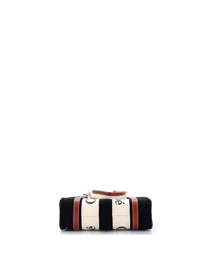 Pre-Owned Chloe Woody Tote Felt with Leather and Canvas