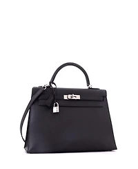 Pre-Owned HERMES Kelly Handbag Epsom with Palladium Hardware