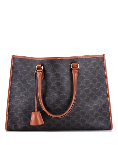 Pre-Owned Celine Horizontal Cabas Tote Triomphe Coated Canvas