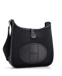 Pre-Owned HERMES Gm Evelyne Bag Gen I Toile and Leather