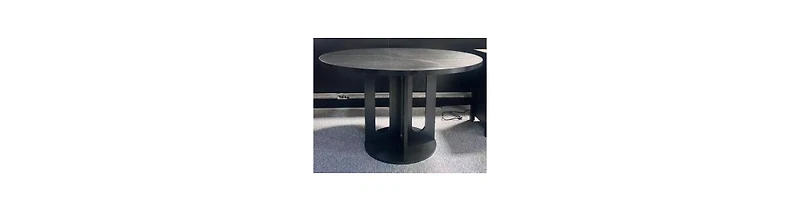homfan 47" Round Dining Table with O-Shaped Legs - Modern Mdf Kitchen Table for 4-6 People, Easy Assembly, for Dining Room Living Room