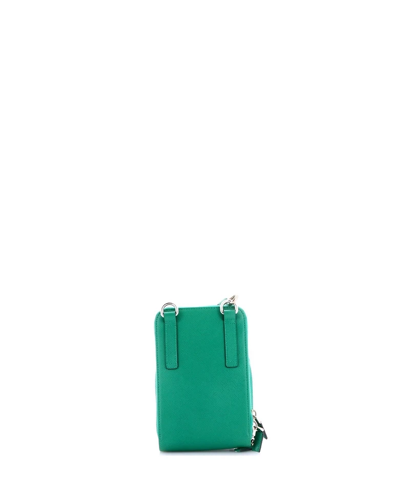 Pre-Owned Prada Front Pocket Phone Holder Crossbody Bag Saffiano Leather
