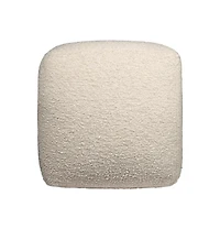 HomeRoots 18" Polyester Cube Outdoor Pouf Ottoman