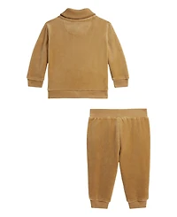 Polo Ralph Lauren Baby Boys' Velour Sweatshirt and Jogger Pants, 2-Piece Set