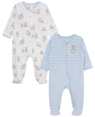 Little Me Baby Boys' Long-Sleeve Coverall, 2-Pack