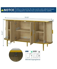 homfan Modern Buffet Cabinet with Storage