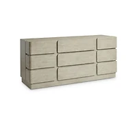 Bernhardt Arcadia 74" Quartered White Oak Wire-Brushed Clay Dresser
