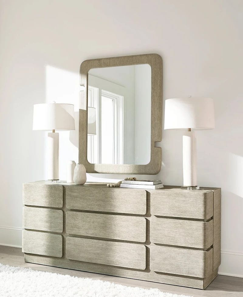 Bernhardt Arcadia 74" Quartered White Oak Wire-Brushed Clay Dresser