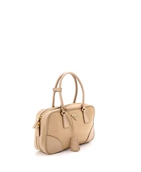 Pre-Owned Prada Medium Re-Edition 1978 Bauletto Bag Re-Nylon with Saffiano Leather