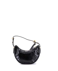 Pre-Owned Prada Small Arque Half Moon Hobo Vernice Naplak