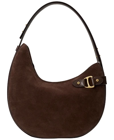 Lauren Ralph Lauren Tasha Medium Suede Shoulder Bag
