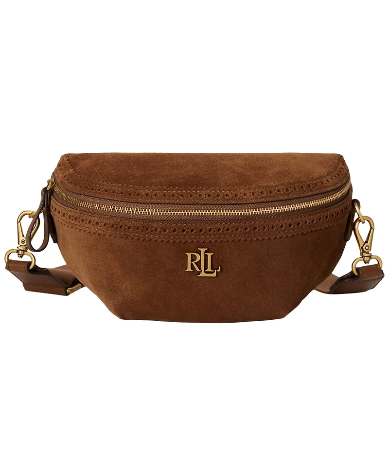 Lauren Ralph Lauren Suede Marcy Small Belt Handbag