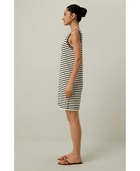 Lilysilk Women's Toscana Striped Pointelle Dress