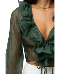 Jluxlabel Women's Delilah Ruffled Top