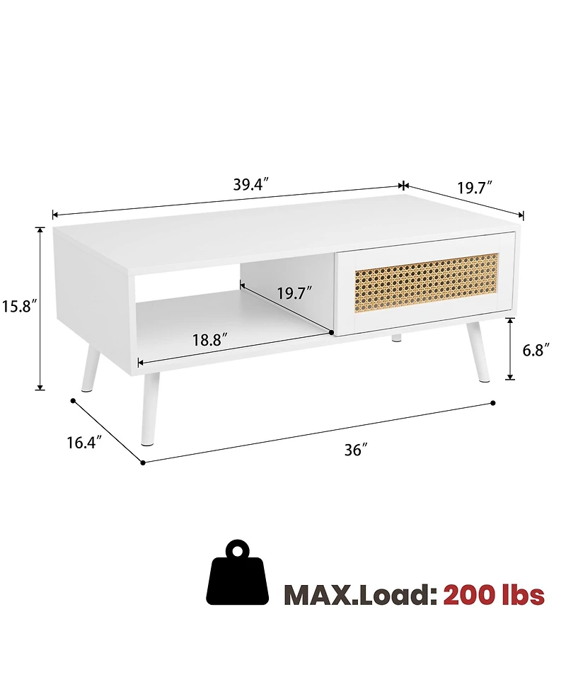 homfan Living Room Table Set of 2