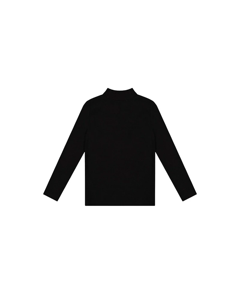 Deux par Big Girls 6-14 Brushed Rib Mock Neck Top