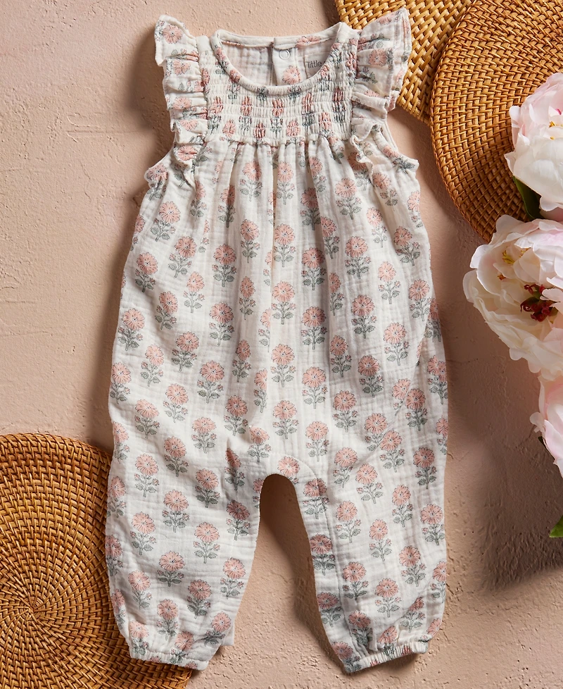 Little Planet by Carter's Baby Girls' Floral Round Neck Jumpsuit