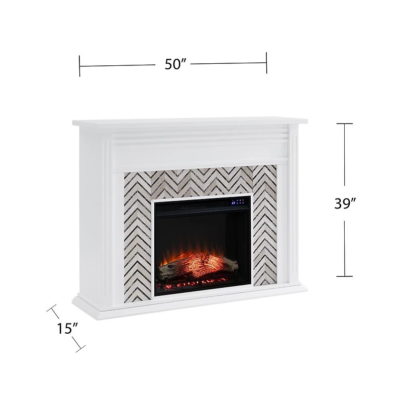 Augusta Home Hebbington Tiled Fireplace