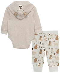 Little Me Baby Boys' Bear Long-Sleeve Bodysuit and Pants, 2-Piece Set