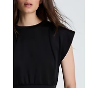 Kenneth Cole Women's Crewneck Side-Cutout Cropped Sweater