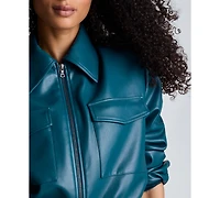 Kenneth Cole Women's Cropped Bomber Jacket