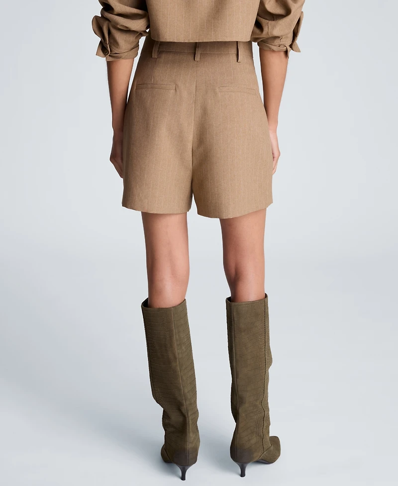 Kenneth Cole Women's High-Rise Pleated Shorts