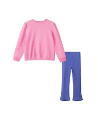 Andy & Evan Little Girls ( 5 and 6 ) Fruit Graphic Sweatshirt Flare Legging Set