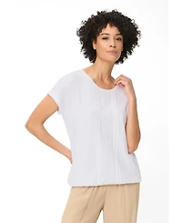 Olsen Women's Tonal Embroidered T-Shirt