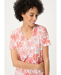Olsen Women's Ornamental Botanic Print T-Shirt