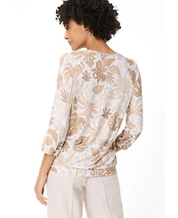 Olsen Women's Ornamental Botanic Print Tunic T-Shirt