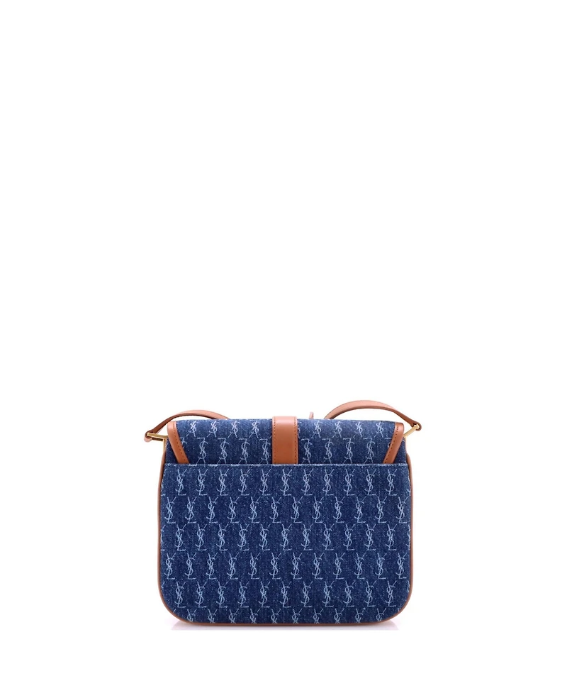 Pre-Owned Saint Laurent Small Le Monogramme Shoulder Bag Monogram All Over Denim