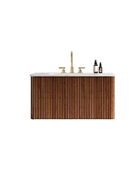 Sillysis 30" Modern Wall Mounted Bathroom Vanity with Carrara Integrated Ceramic Sink