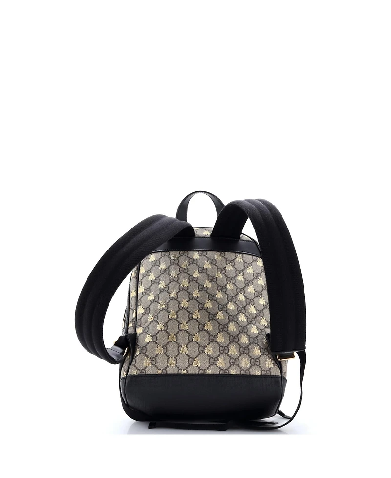 Pre-Owned Gucci Small Zip Pocket Backpack Printed Gg Coated Canvas