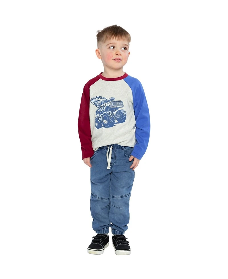 Deux par Little and Big Boy 6-12 Raglan T-Shirt