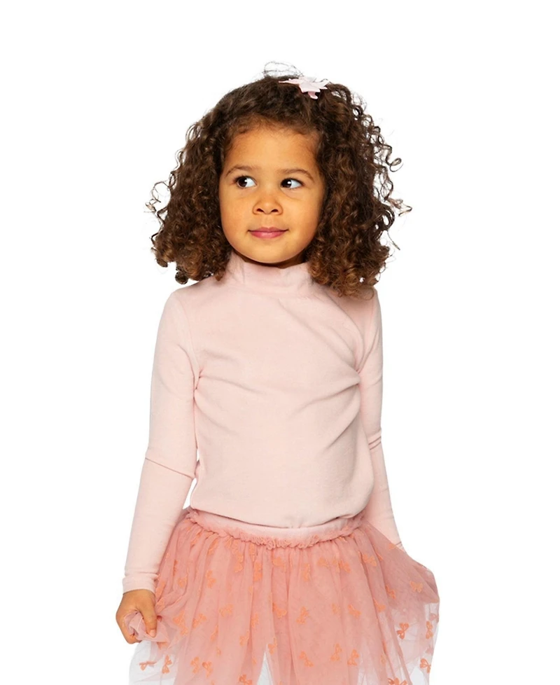 Deux par Toddler Girl 2T -5T Brushed Rib Mock Neck Top