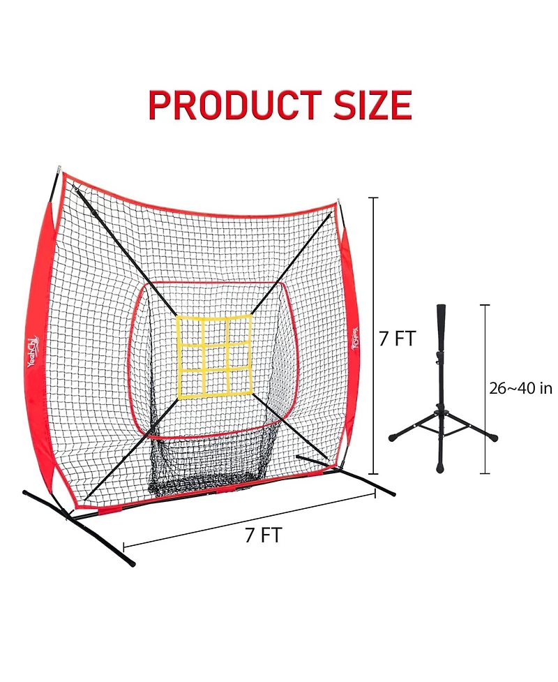 Aoligeijs 7x7 Ft Baseball Field Training Equipment