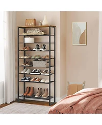 Slickblue 10-Tier Shoe Rack 29.5" Long for 36-40 Pairs Shoes