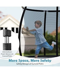 Mecale 8-feet Heavy-Duty Outdoor Recreational Trampoline, 880-lb Cap, Age 3+