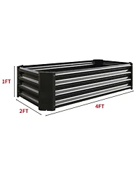 Streamdale Furniture 4x2x1ft Metal Raised Garden Bed for Flowers Vegetables and Herbs