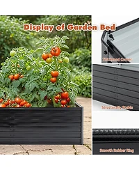 Streamdale Furniture 2-Pack 8x4x2ft Galvanized Metal Raised Garden Bed Kit